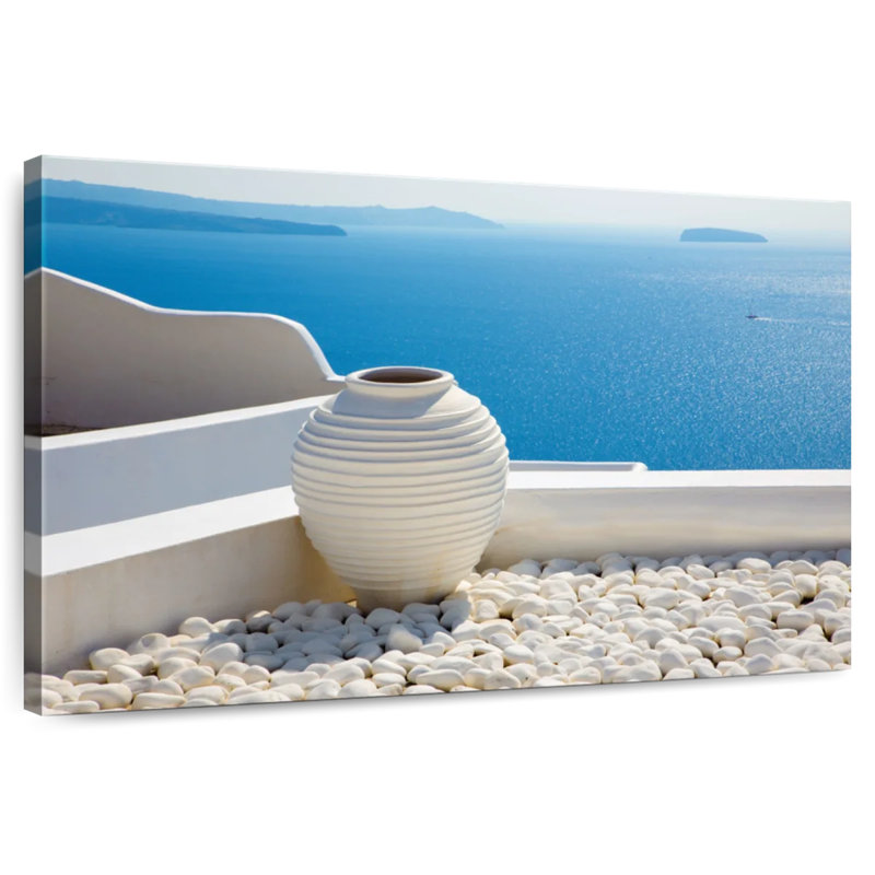 Gillard Peaceful Santorini, 8" H x 12" W