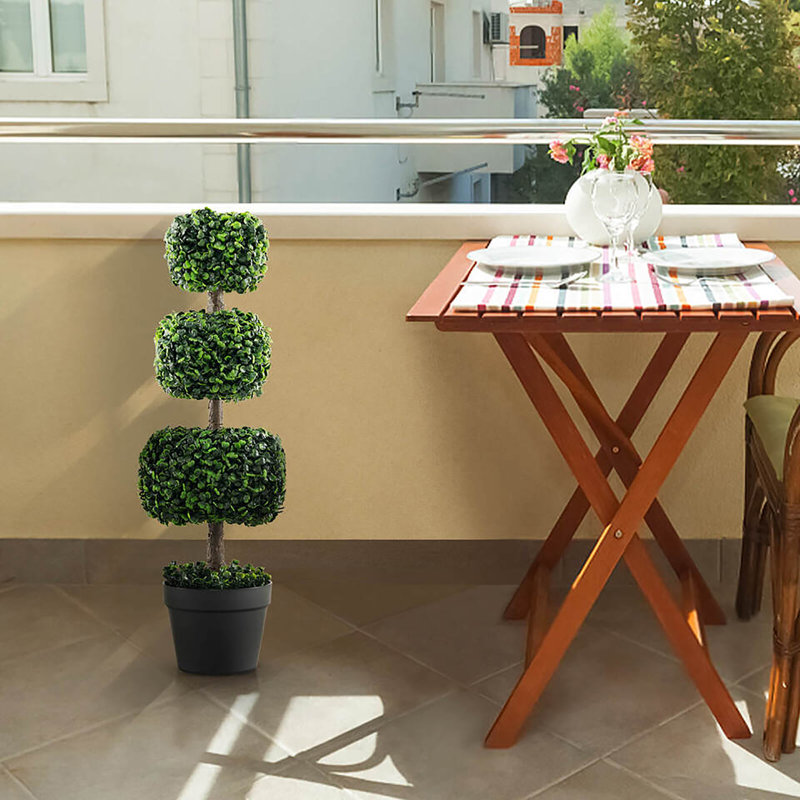 Topiaire 30 po en faux buis en pot