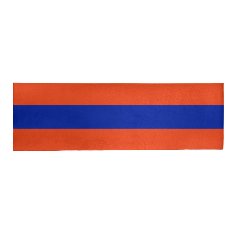 Tapis bleu/orange area, Tapis de couloir 2 pi 6 po x 8 pi