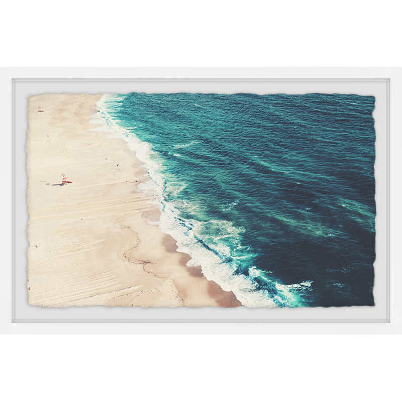 Nazare Beach 1 Piece Single Picture Frame Wall Art, 61 cm H x 91 cm W x 4 cm D