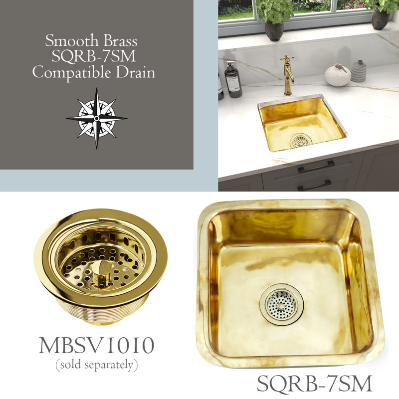 Brightwork 16.63'' L Single Basin Kitchen Sink
