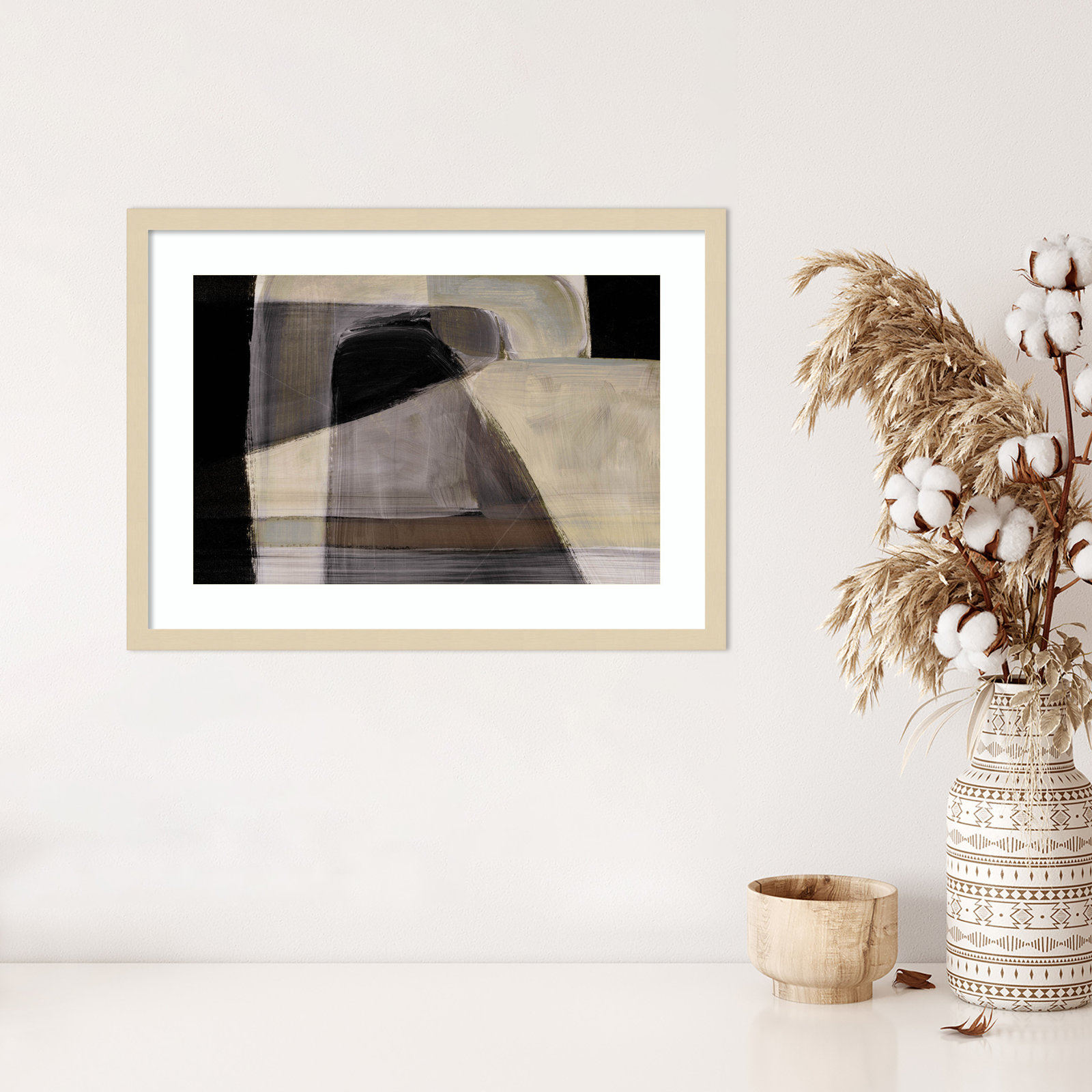 Cleve "Moods" Print by Dan Hobday, Brown, 19" H x 25" W