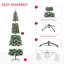 Arbre de Noël artificiel enneigé 9 pi avec branches réalistes, 460 lumières DEL, pommes de pin, baies rouges et 1298 pointes-1153995638