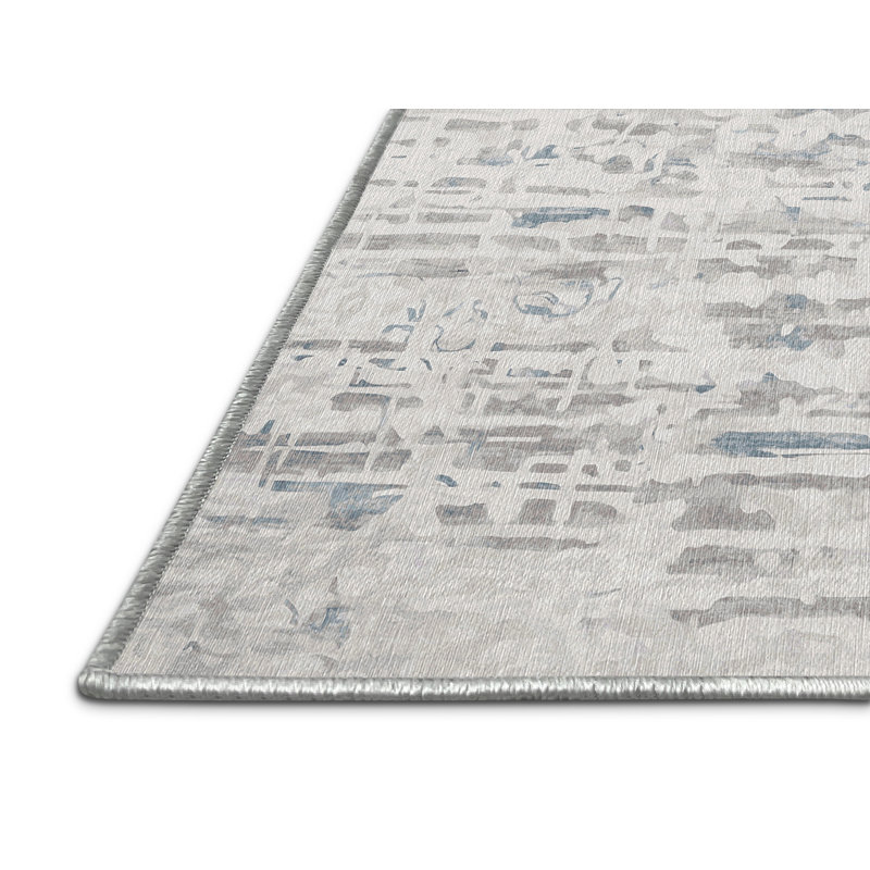 Machine Washable Beige Area Rug, Rectangle 8' x 12'