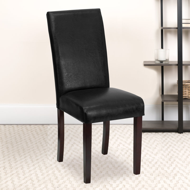 Arruda Panel Back Parsons Chair, Black