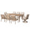 Ensemble de salle à manger en aluminium 9 pièces Seehill, 2 chaises pivotantes, 6 chaises rotatives et une table de 84,6 po avec trou pour parasol, meubles de patio élégants pour les espaces extérieurs, pelouse