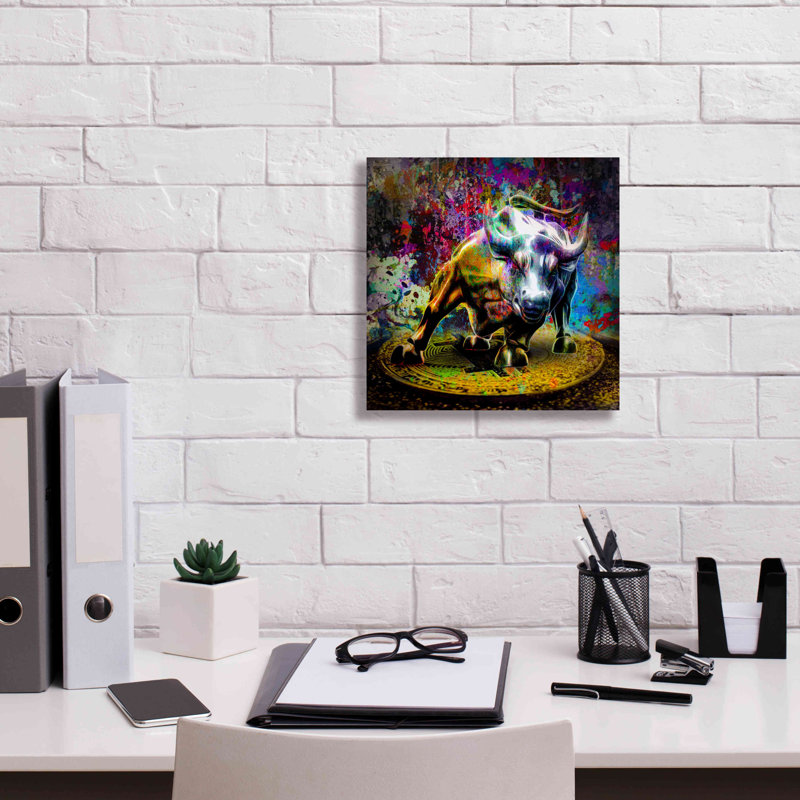 «Bitcoin Bull Market», art mural sur toile, H 12 po x l 12 po x P 0,75 po