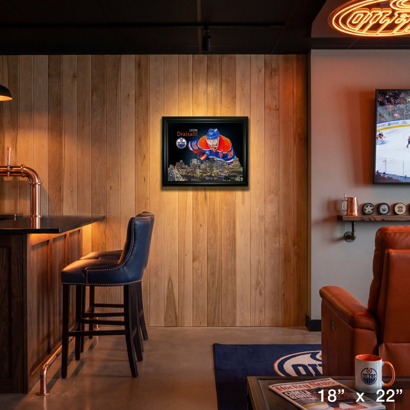 Leon Draisaitl, impression encadrée 16 x 20, Edmonton Oilers