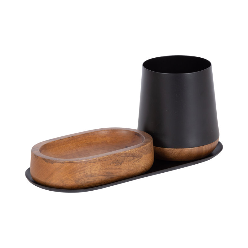 Organisateur de bureau Montae, Noir / brun