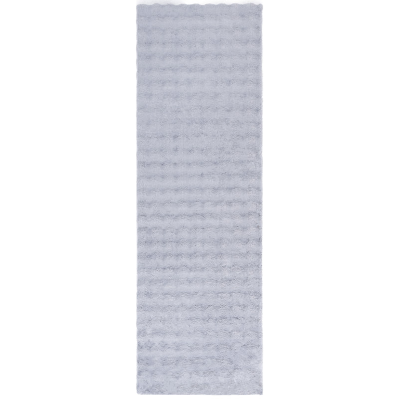 Faux Rabbit Bubble 100 Performance Machine Washable No Pattern Rug, Runner 2'6" x 8'