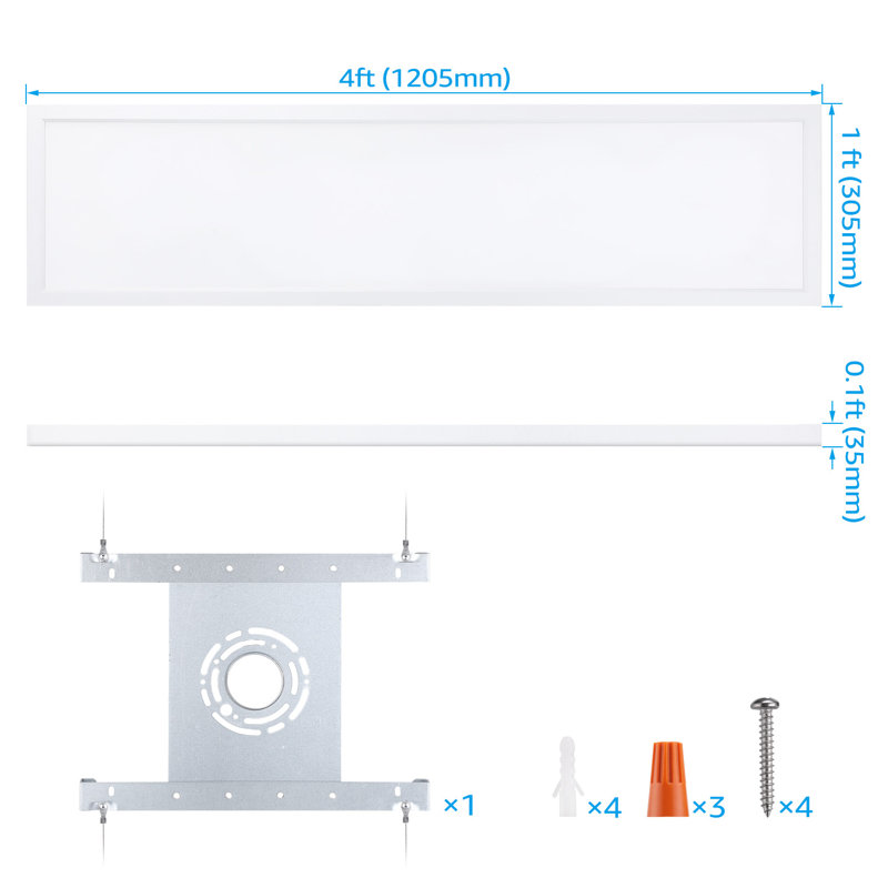 Commercial 1x4FT LED Flat Panel Flush Mount Light