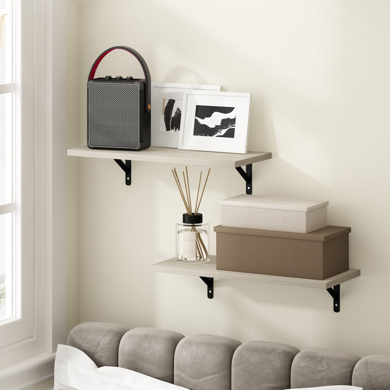Authement Floating Shelf, Pine Oak, 0.59" H x 23.62" W x 7.8" D