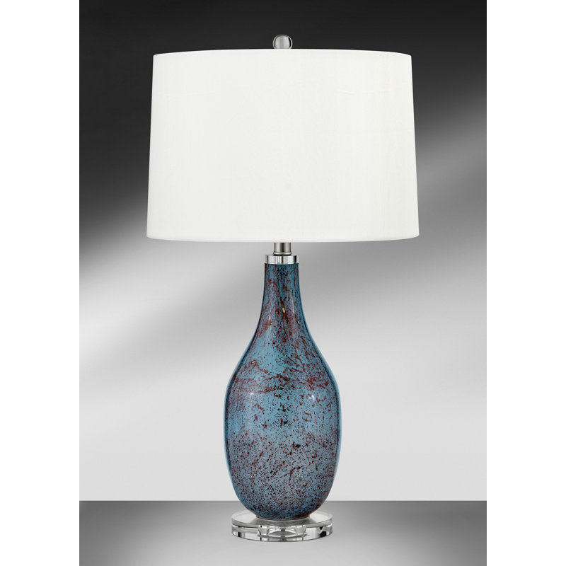 Bitonto 29" Light Blue and Red Table Lamp with USB Port