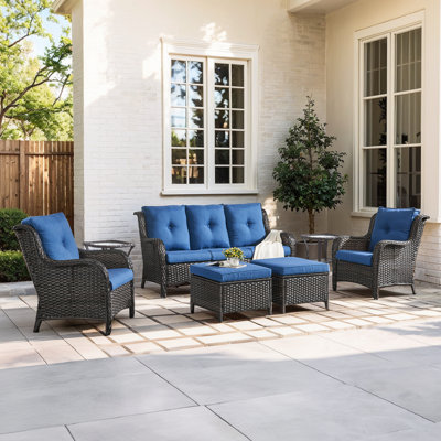 Bonia 8 Piece Rattan Sofa Seating Group with Cushions by Wildon Home