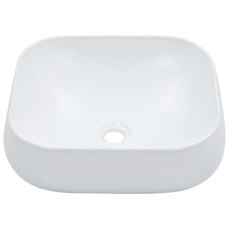 Belfry Bathroom Woodleigh 445mm L x 395mm W Ceramic Square Sink, White