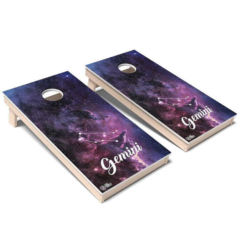 Ensemble de planches de cornhole Zodiac Gemini, NO Accessories