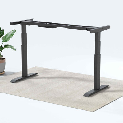 Height Adjustable Electric Dual Motor Standing Desk - Black Frame