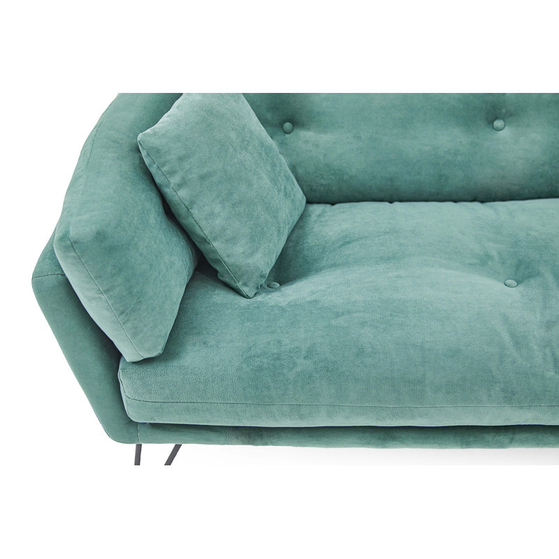 Canapé rembourré 85,83 po Kaeli, Chenille verte