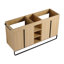 Armoire de salle de bain autoportante Kittama 60 po avec portes à fermeture douce (meuble-lavabo seulement, lavabo non inclus)