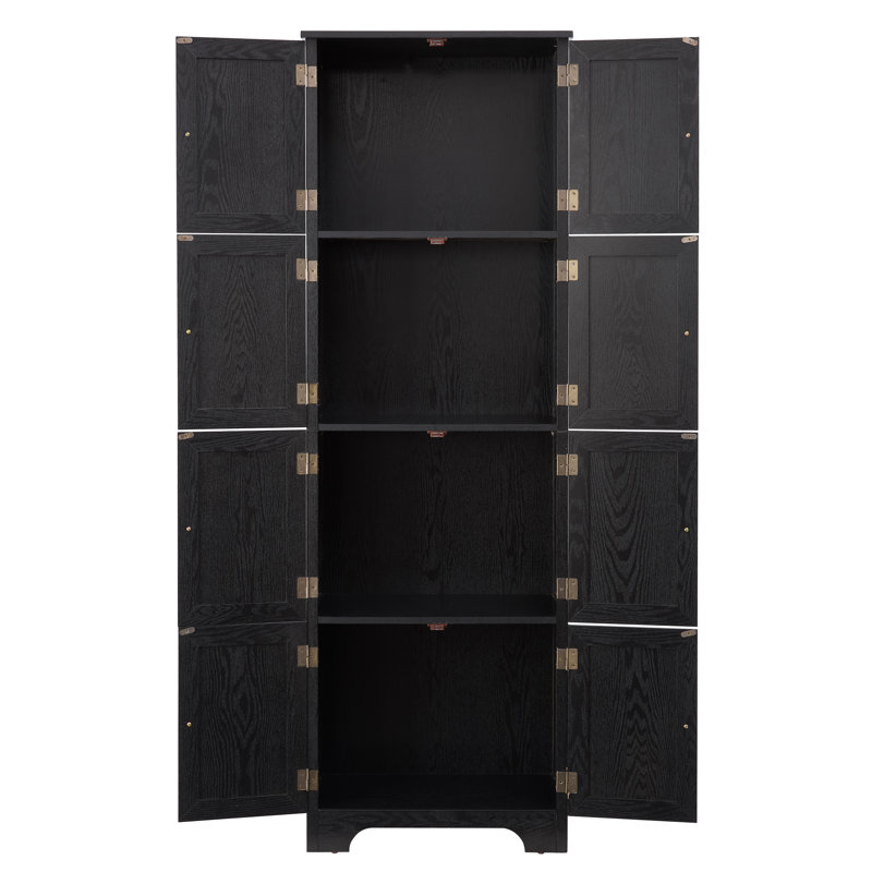 24'' Wide 4 Storage Cabinet, Black