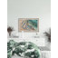 « blue beach parasols »-cadre photo, reproduction d’art sur papier-1395538170