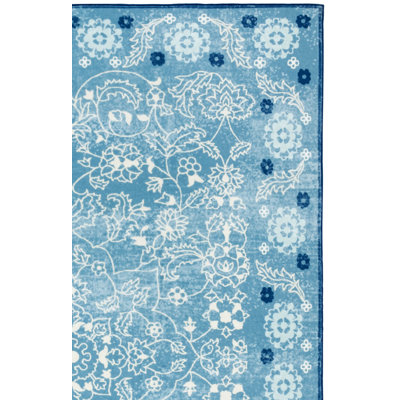 Msrw 194 Performance Machine Washable Floral Rug