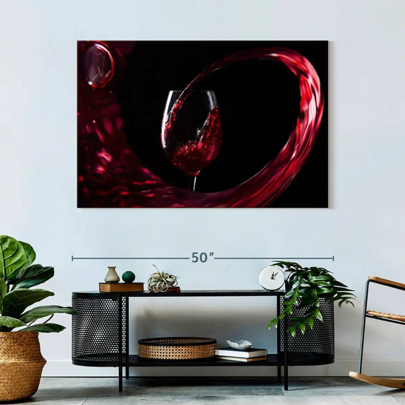 " Flowing Red Wine Canvas Print ", 32" W x 48" H
