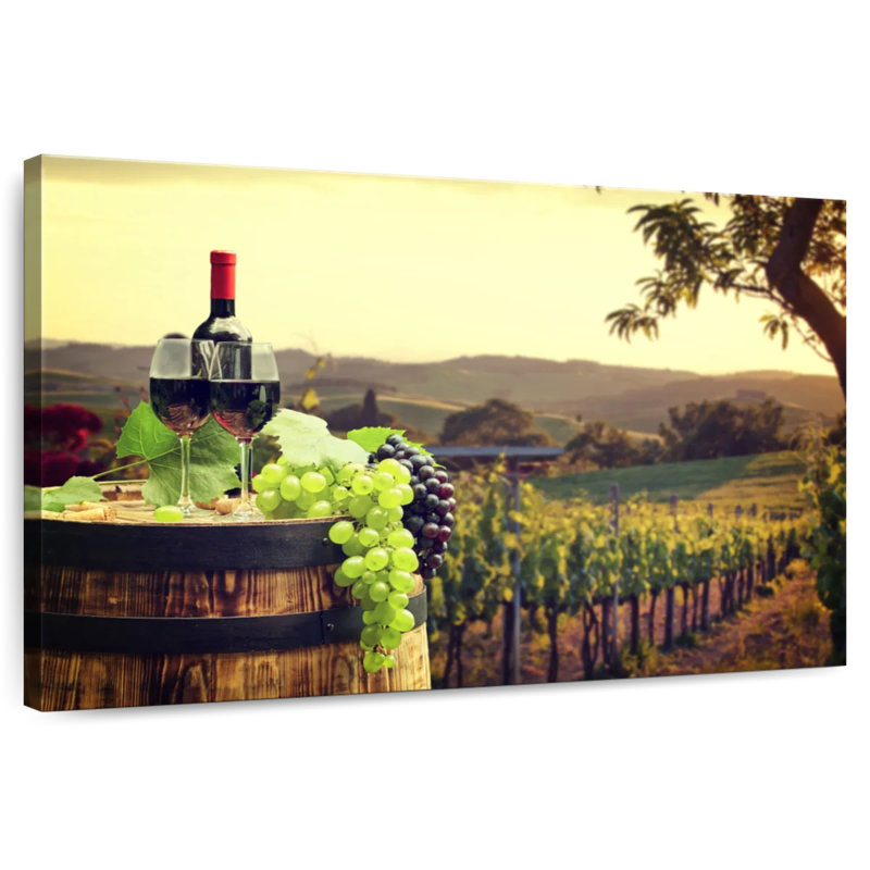 Tonneau à vin rouge Yarlin, H 34 po x l 51 po