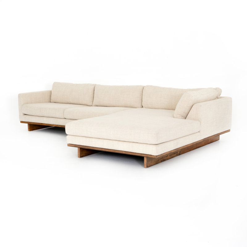 Menades 2-Piece Upholstered Modular Sofa & Chaise, Right Hand Facing, H 32 po x l 133 po x P 86 po
