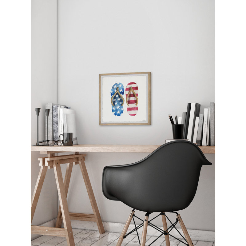 Impression encadrée « patriotes slippers », H 12 po x l 12 po x P 1,5 po