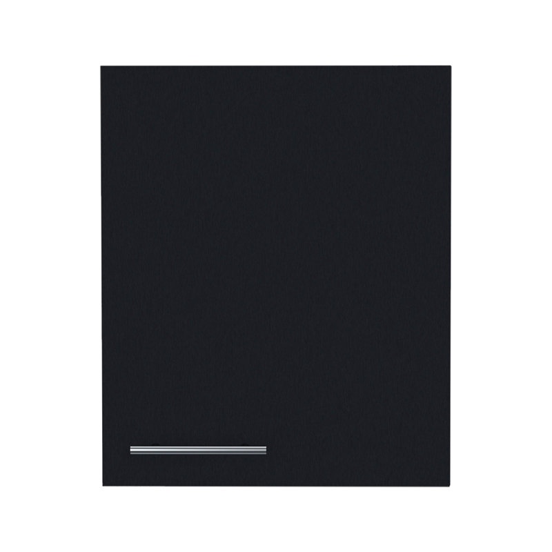 Manchester 20" Wide One-Door  And Two Shelves Wall Cabinet, Black