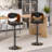 Bar Stools Set Of 2 Adjustable Barstool Faux Leather Counter Height Stool Kitchen 360 Swivel Bar Chair With Back Metal Steel Base Chair-414219962