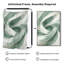 Très grand art mural imprimé sur toile - Tourbillon vert sauge, design minimaliste inspiré de la nature pour la chambre à coucher ou le bureau - "Assemblage requis du cadre (cadre non fini)"-124792178