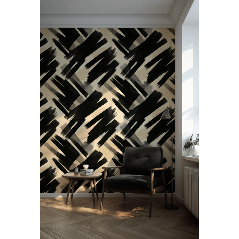Décoration murale amovible coup de pinceau «Abstract»