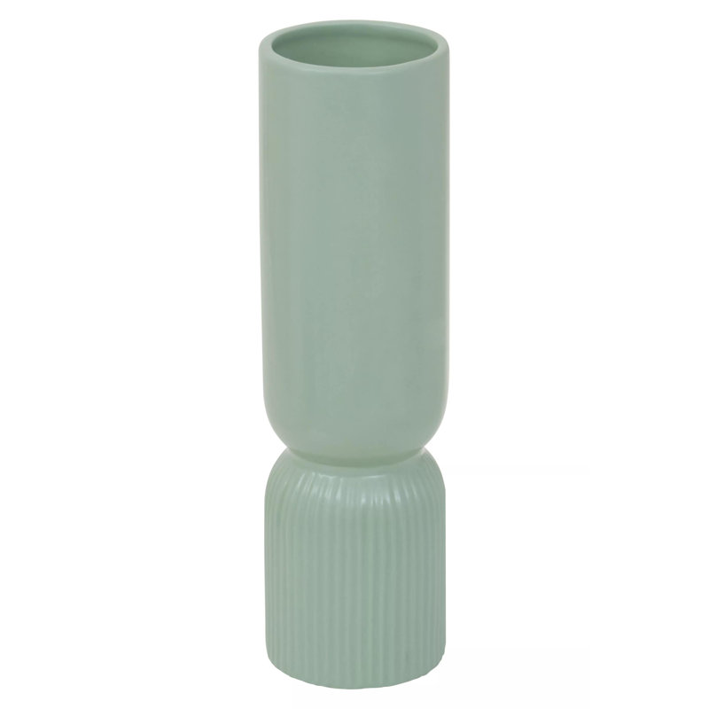 Antto Earthenware Table Vase, Green