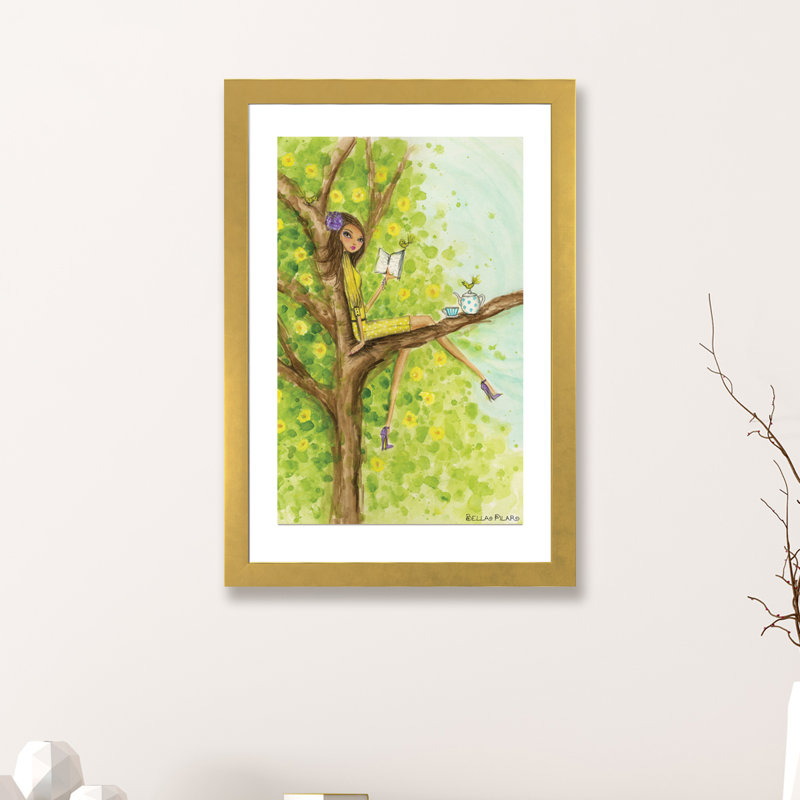 Printemps à Summerside # 3, art, Toile encadrée d'or, H 26 po x l 18 po x P 1,5 po