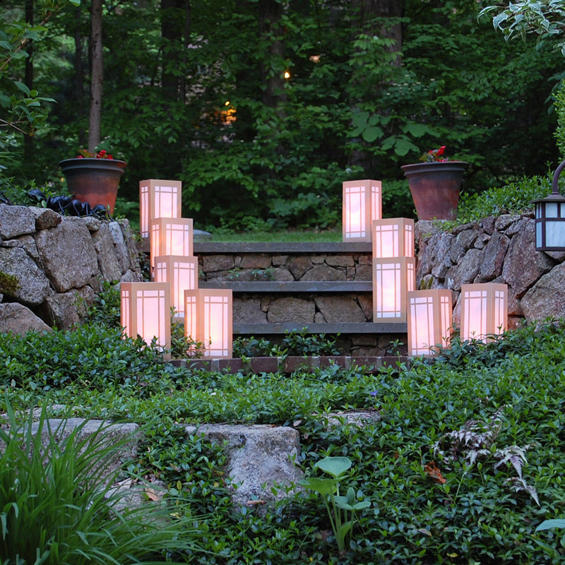 Plastic Luminaria Lanterns - 10 Count, Gold Lantern
