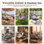 Fauteuil à bascule extérieur en métal, chaise longue moderne d'intérieur / extérieur avec coussins ergonomiques épais de 6,29 po (gris)-1640263779