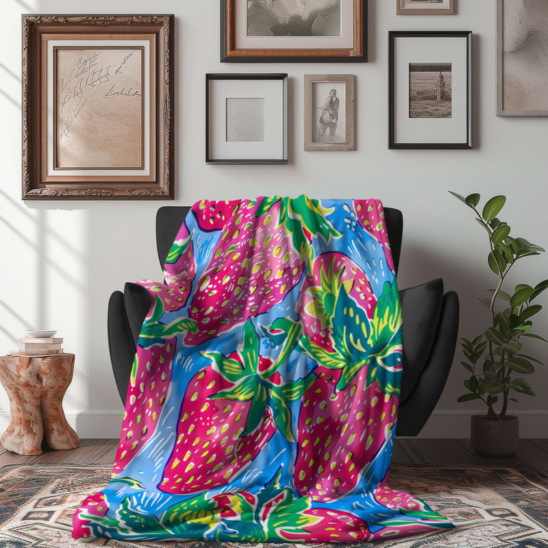 Motif de balise maritime - 1 pièce Sherpa Premium, L 50 po x L 60 po, Trendy Berry Designs