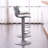 Charlotterose Swivel Height Adjustable Bar Stools Faux Leather Upholstered Counter Stool with Metal Frame-1176610650