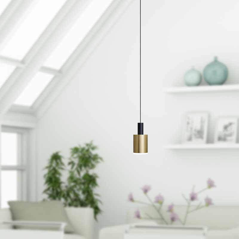 Essoura 1 - Light Single Pendant, Black/Brass