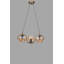 Élégant lustre miel et or, structure en métal, hauteur réglable 15,0 x 39,0 cm | Plaque de base: 12,0 x 3,0 cm | 3 x douilles E27 (40 W maximum) | Parfait pour la salle à manger et l'espace de vie, solution d'éclairage élégante et fonctionnelle-1753301075