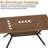 63 Inch Rectangle Round Corner Dining Table With Storage Shelf For 4-6-961274887