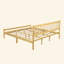 Lit de style traditionnel avec tête et pied de lit, lit en bois de pin avec cadre de lit renforcé-119528730