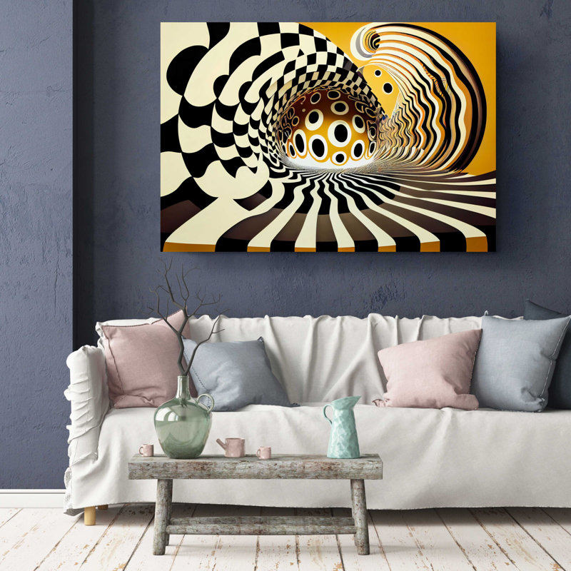 " Modern Abstract Generative Aixa ", 24" H x 36" W x 1" D