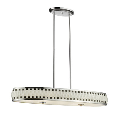 Luminaire suspendu géométrique à DEL 7 lumières pour îlot de cuisine Corsha