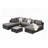 Outdoor Patio Sectional Sofa Set with Washable Cushions and Sturdy Construction-1179239886