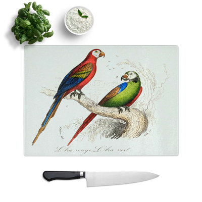 Tempered Glass Macaw Chopping Board