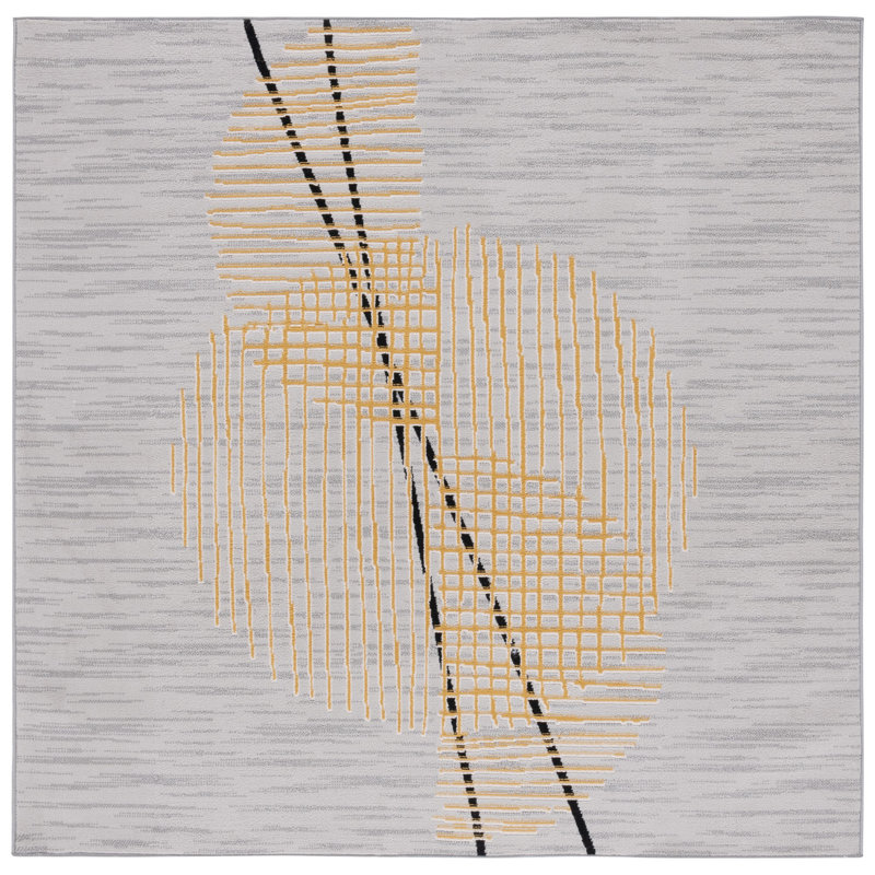 Odyssey Performance Abstract Rug, Square 6'7"