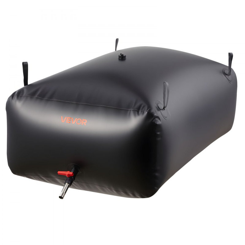 Sac à eau de grande capacité avec réservoir d'eau douce de 142,7 gallons, contenant d'eau douce portatif et pliable, réservoir d'eau de secours en PVC résistant aux fuites et aux déchirures pour les véhicules récréatifs et l'extérieur
